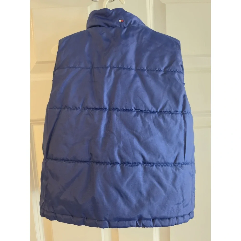Tommy Hilfiger Boys 3/6T Reversible Puffer Vest Navy Green Colorblock Zip